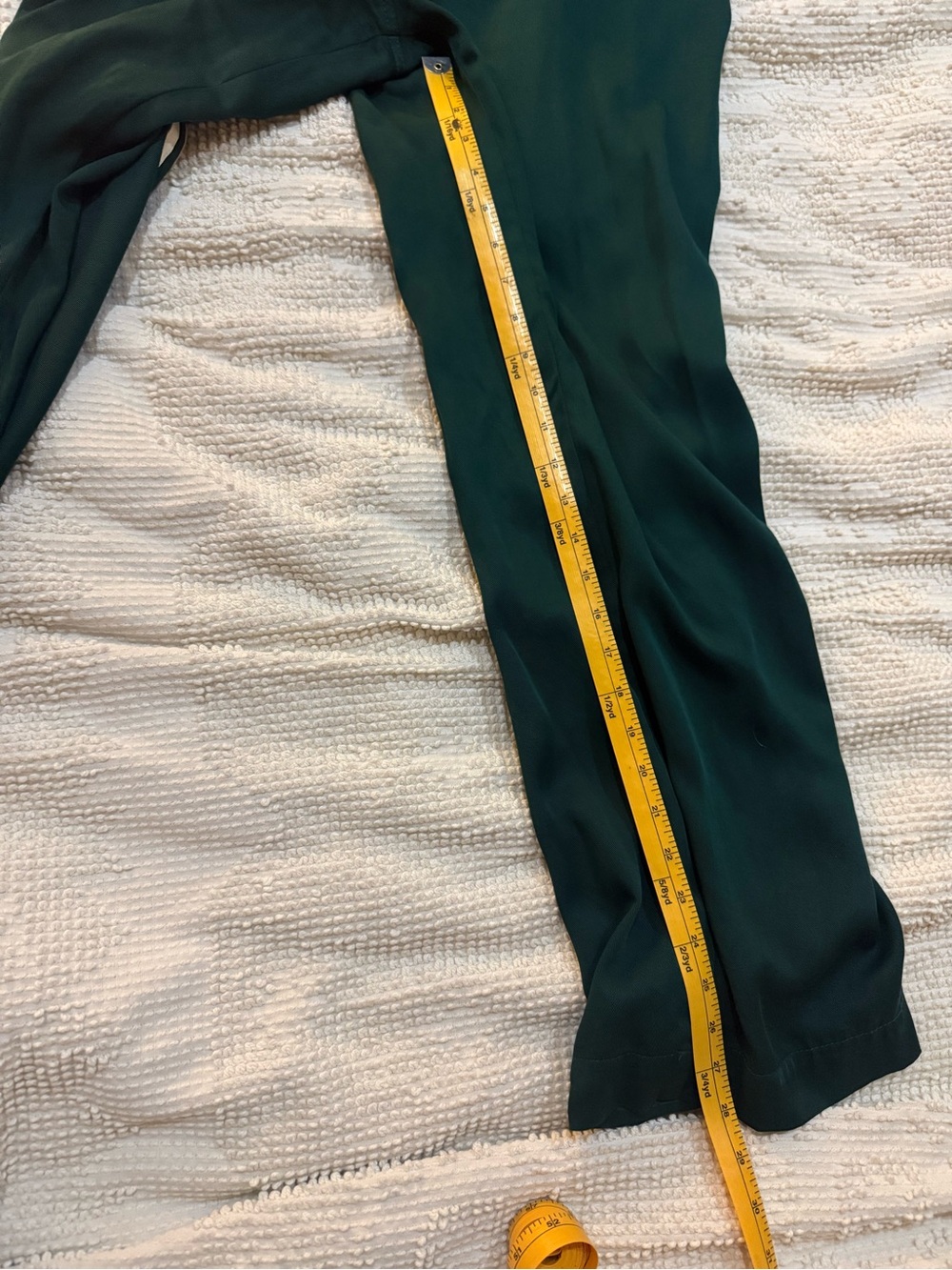 DONNI. Emerald Green Elastic Waist Trousers - Picture 4 of 7